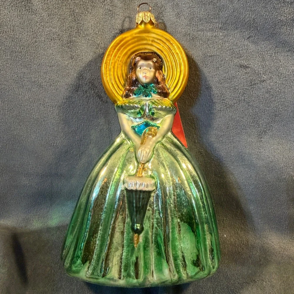 Kurt Adler Polonaise Scarlett Gone With The Wind Glass Ornament GP805 Poland